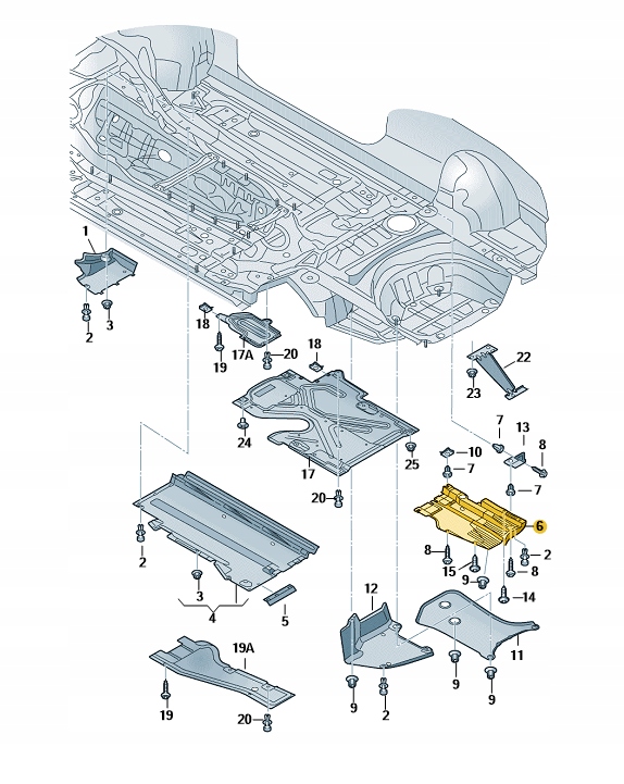 OSŁONA PODŁOGI TYŁ PRAWA AUDI A5 B8 CABRIO ASO Producent części Audi OE