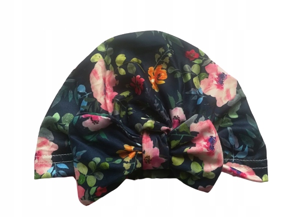 

Czapka Dziecięca Turban Kokarda kwiaty 36- 44 CM