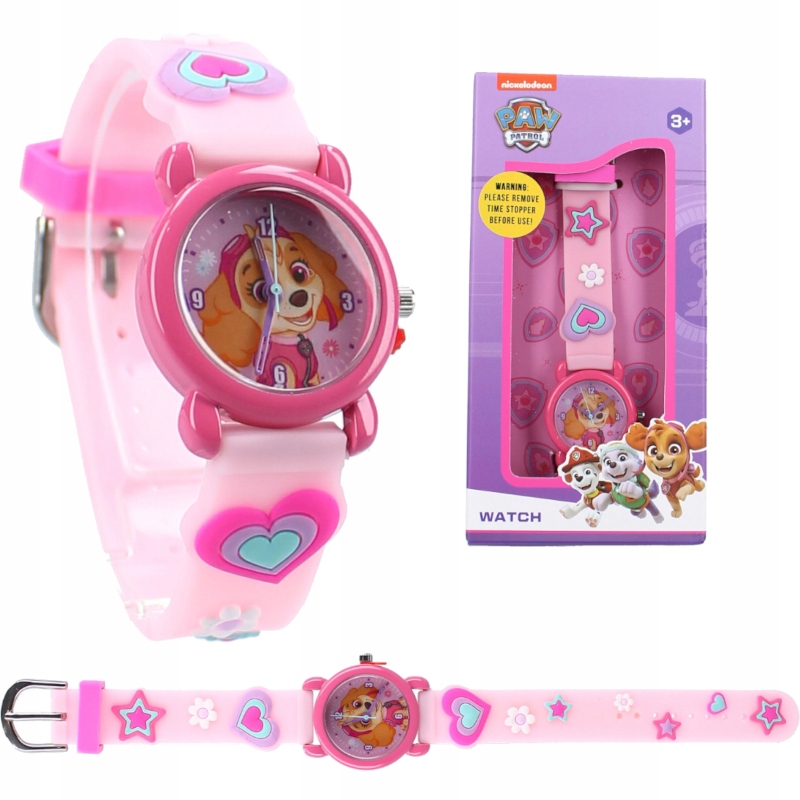 VADOBAG ZEGAREK NA RĘKĘ PRZEDSZKOLNY SZKOLNY PSI PATROL PIESEK SKYE RÓŻOWY