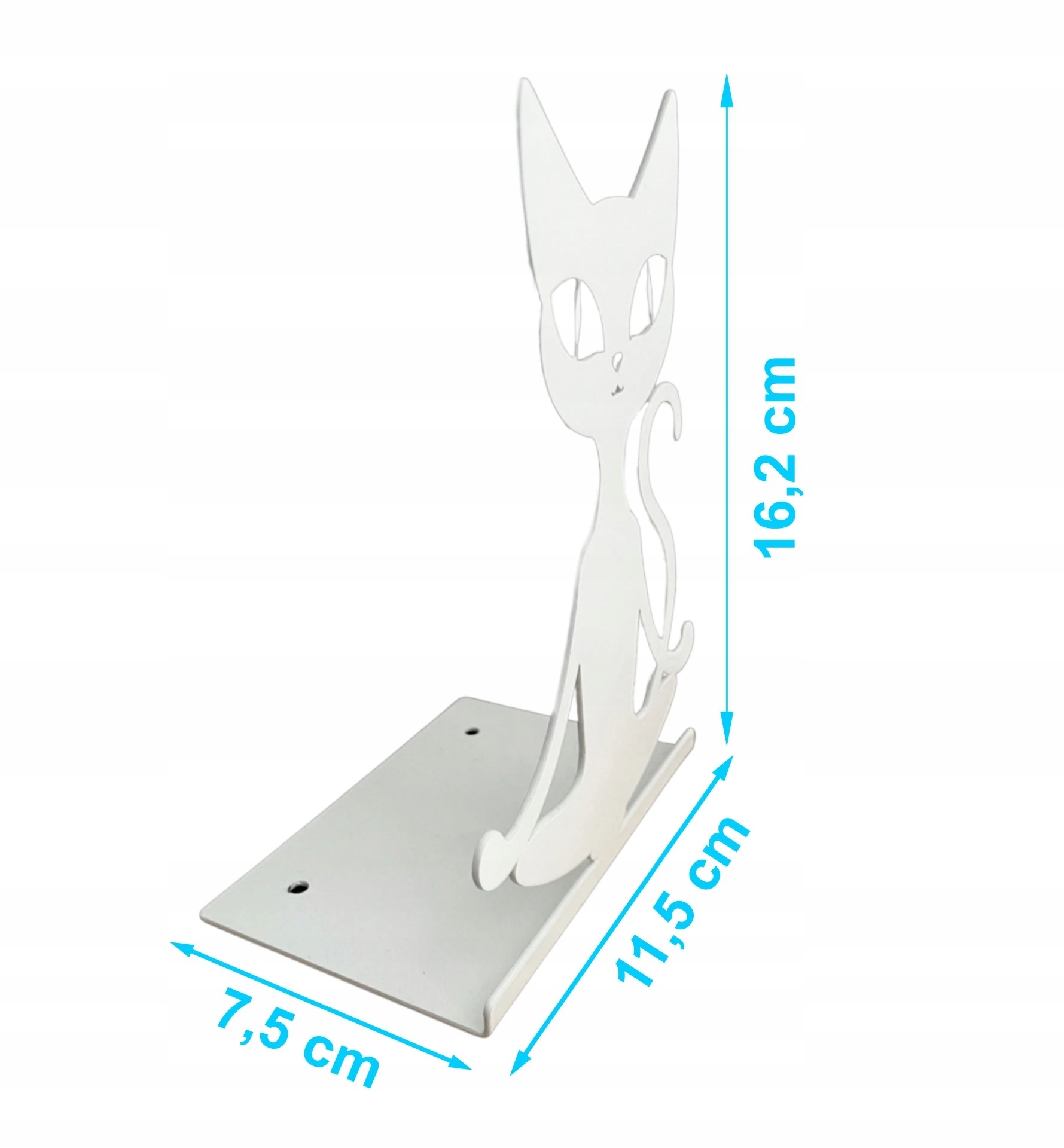 Podpórka do książek biała KOT + GRATIS Marka bez marki