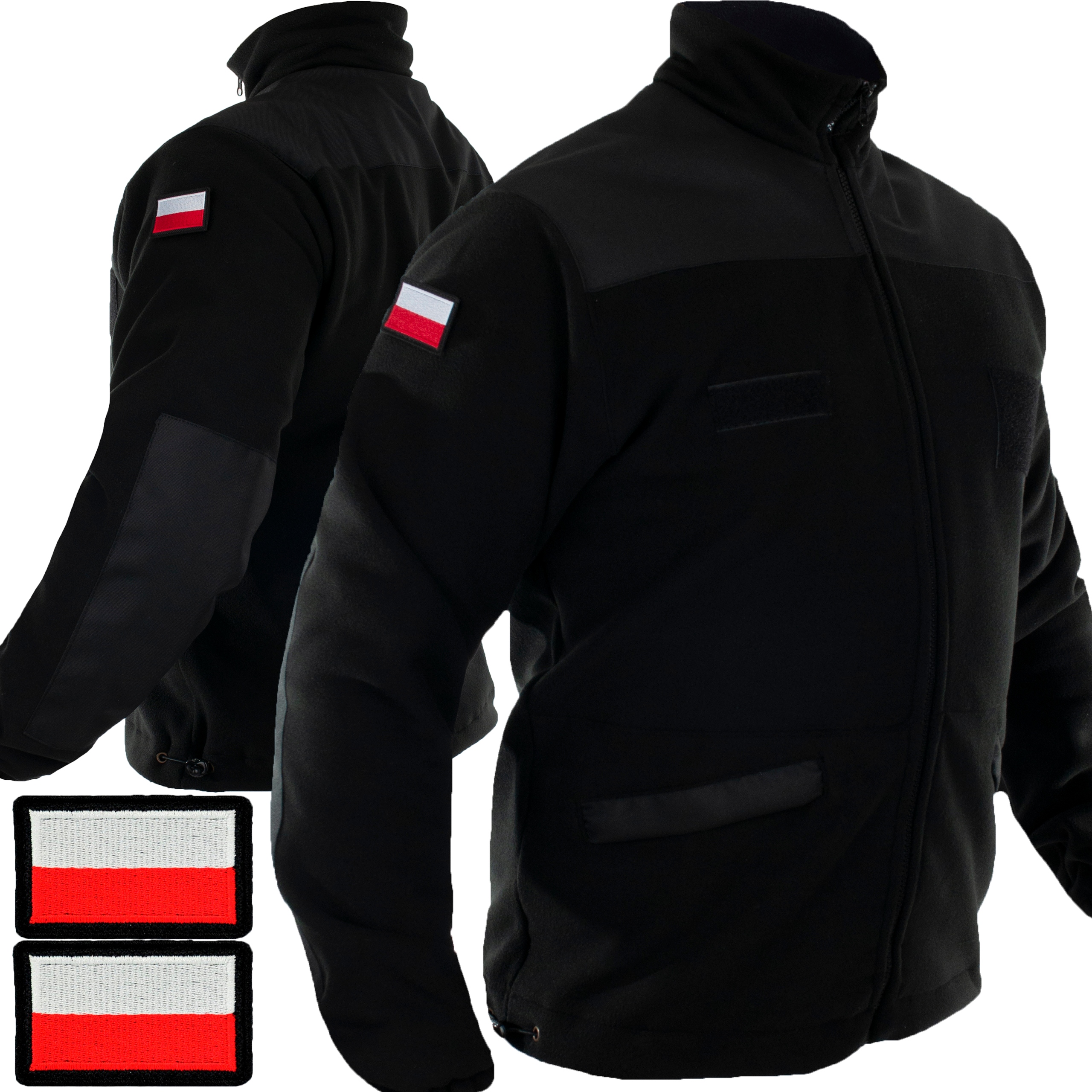 

Polar Wojskowy Czarny Bluza Solidny Flagi r. 3XL