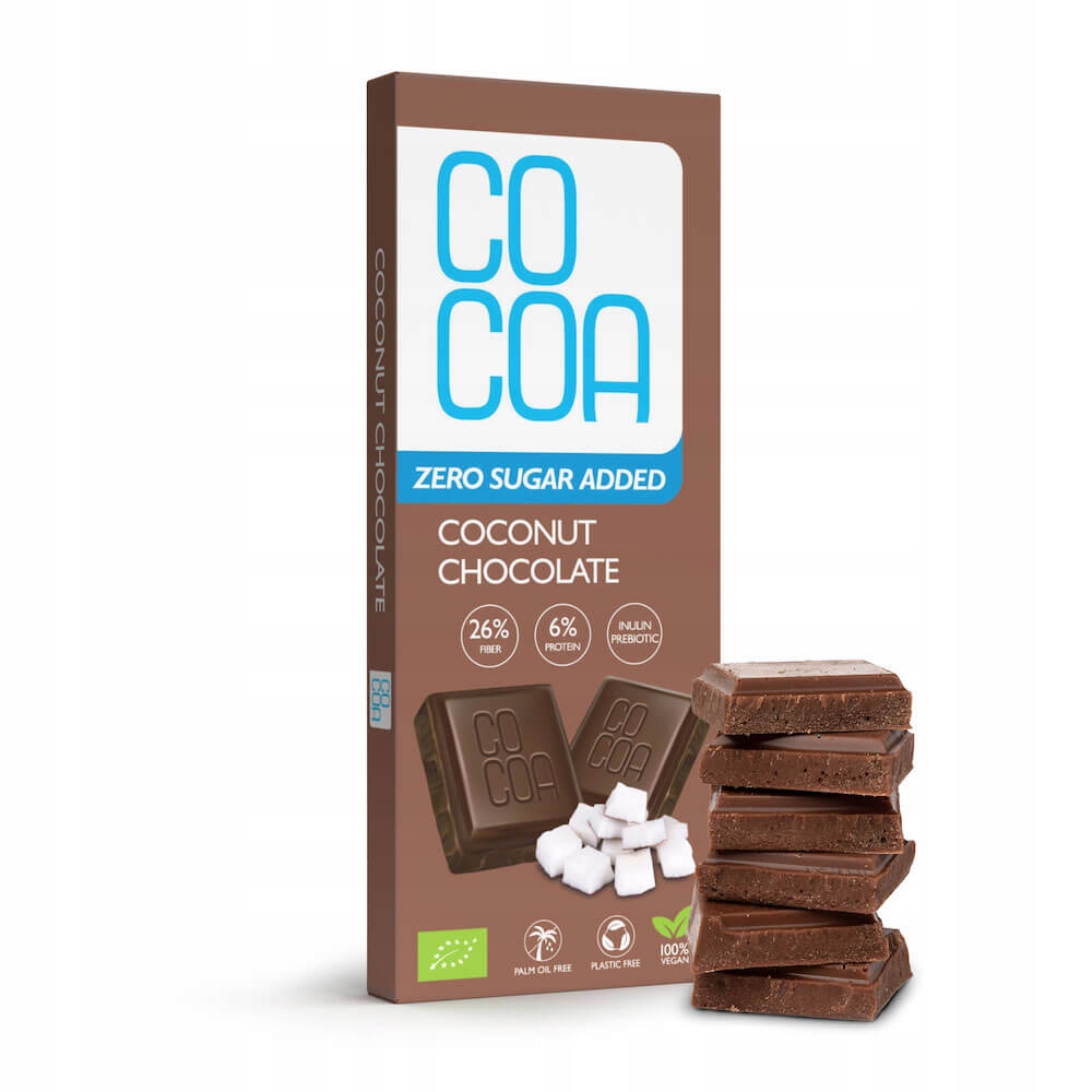 Levně 3x Cocoa Čokoláda bez přidaného cukru Bio 40 g