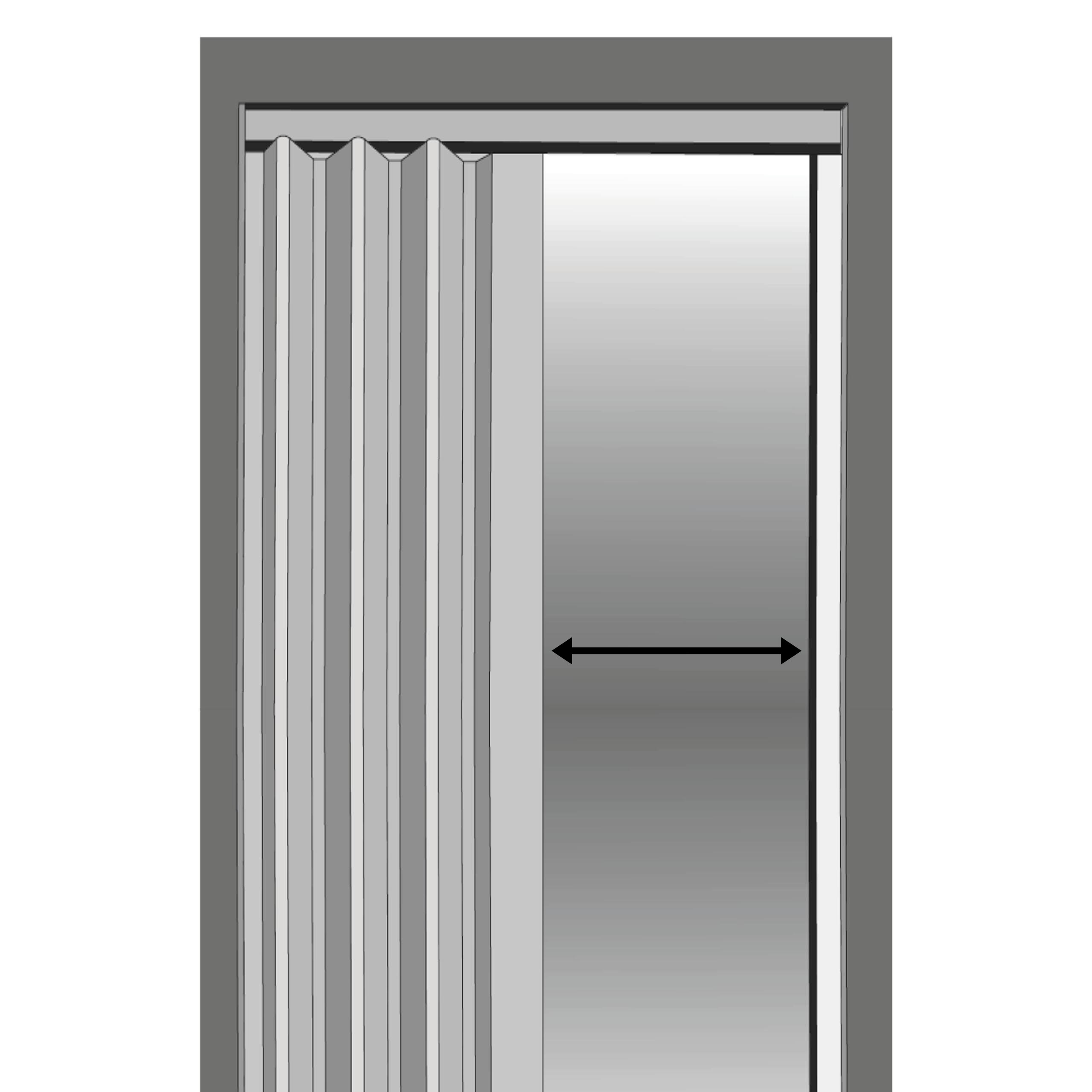 DRZWI HARMONIJKOWE PRZESUWNE SZARY DĄB 90 CM Rodzaj łamane/składane