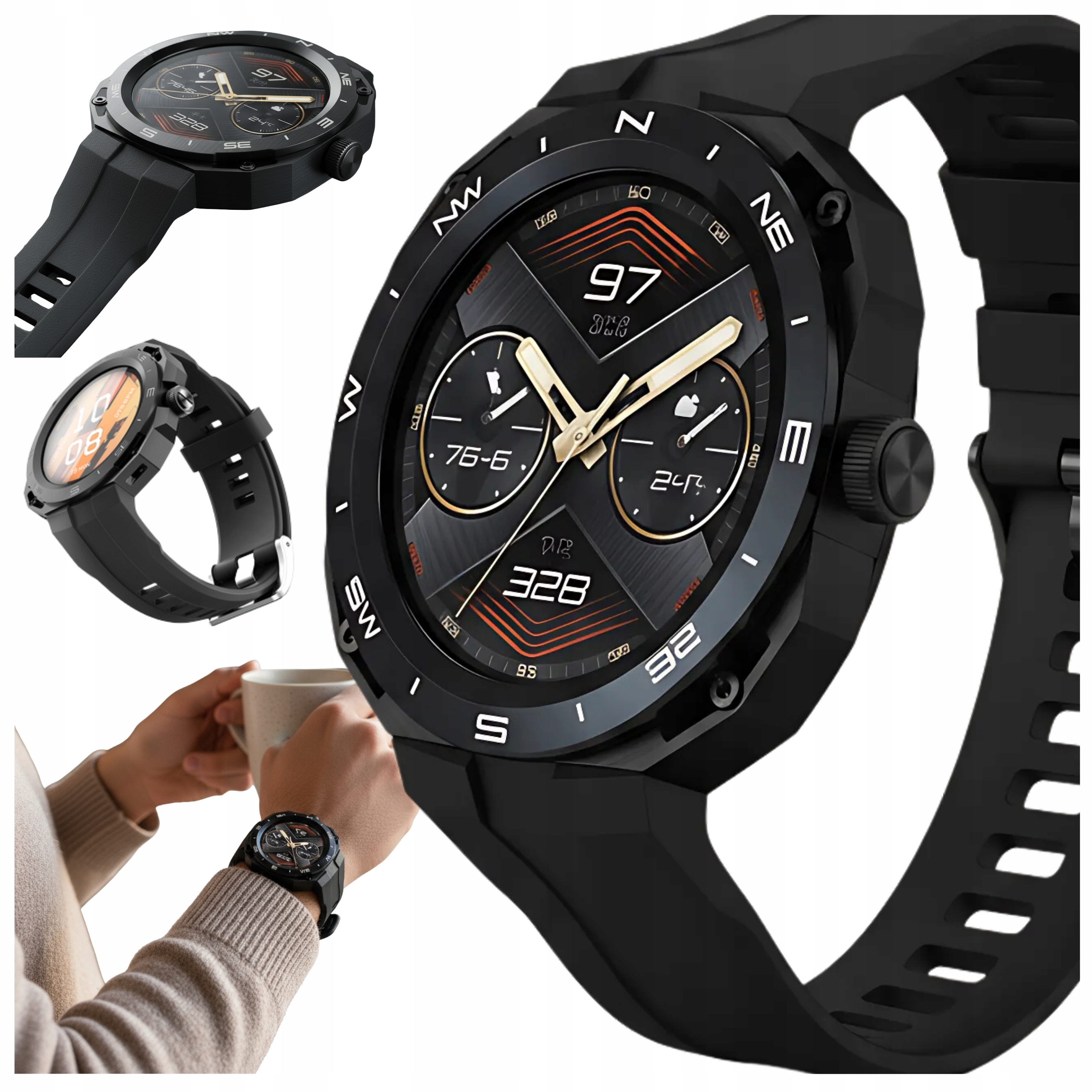 Smartwatch Długa Bateria Rozmowy Bt 5.0 Pulsometr Krokomierz Powiadomienia