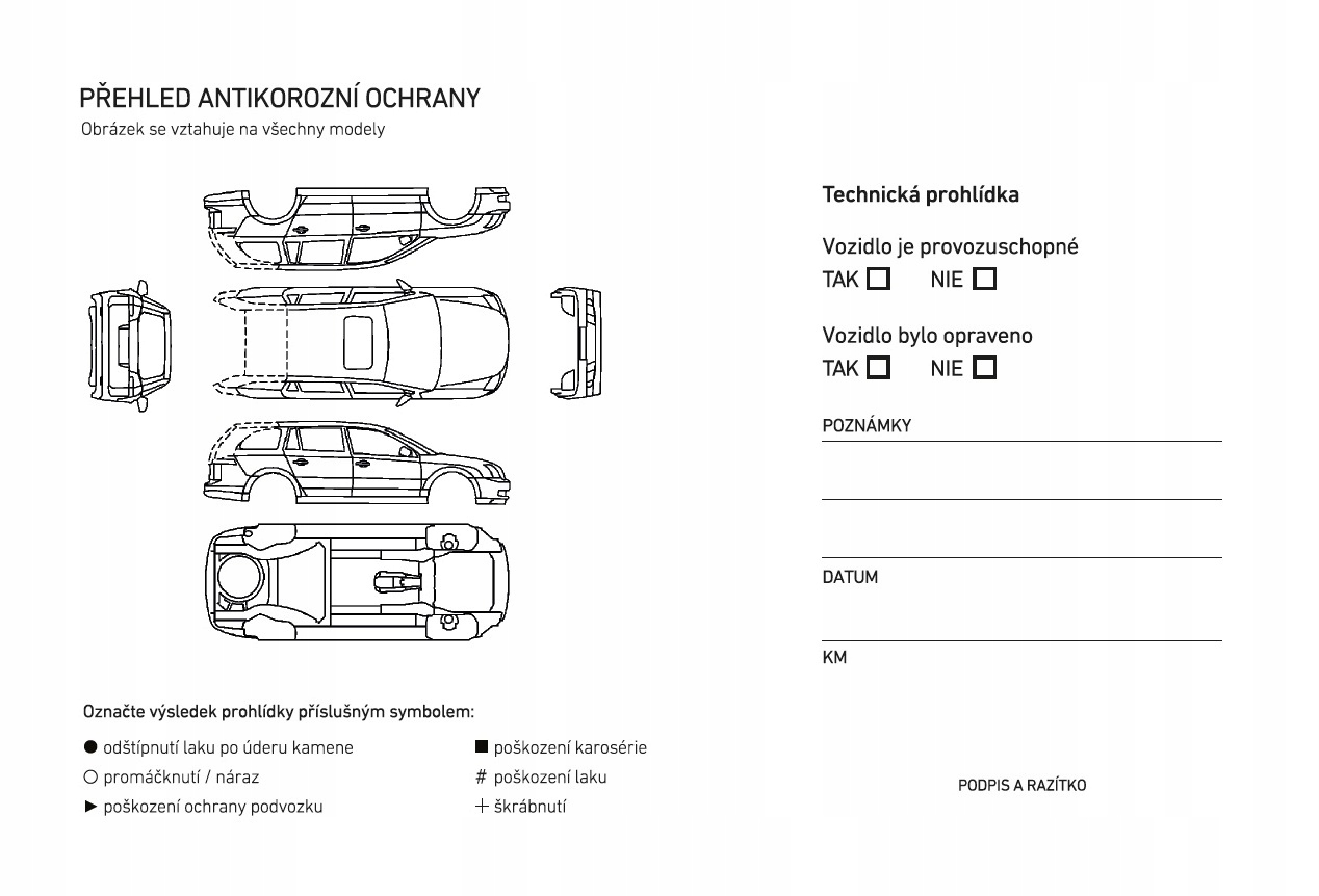 VOLKSWAGEN SERVISNÍ KNÍŽKA książka serwisowa CZECH Tematyka Autobusy Samochody ciężarowe i dostawcze Samochody osobowe