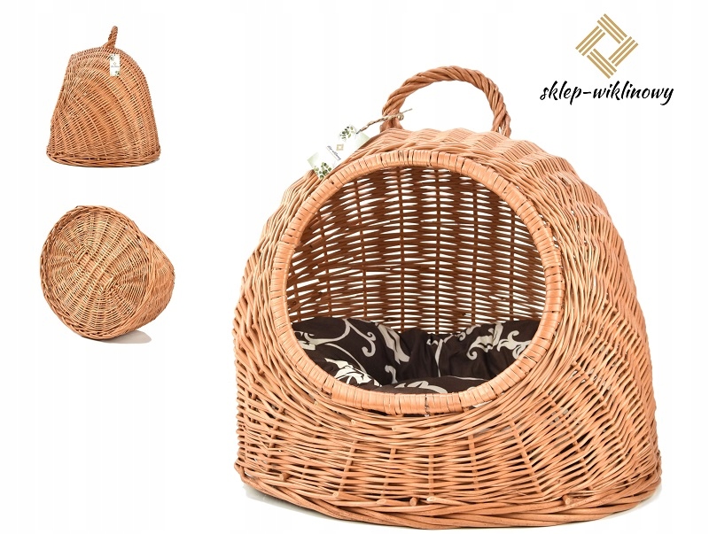 Proutěná budka Domeček Pelíšek pro psa kočku 40 cm