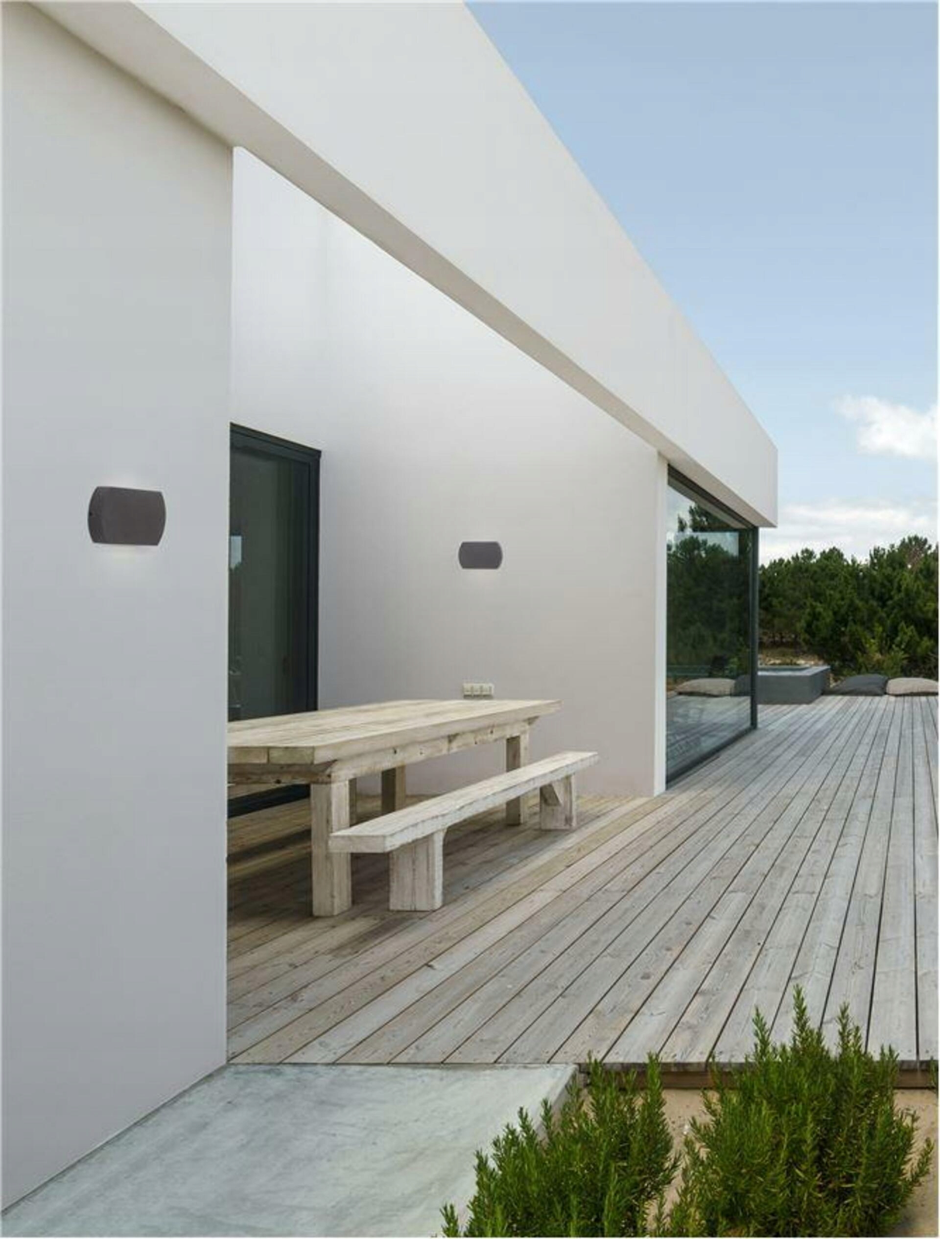 Nova Luce vonkajšie nástenné svietidlo Parris antracitový hliník a číre sklo