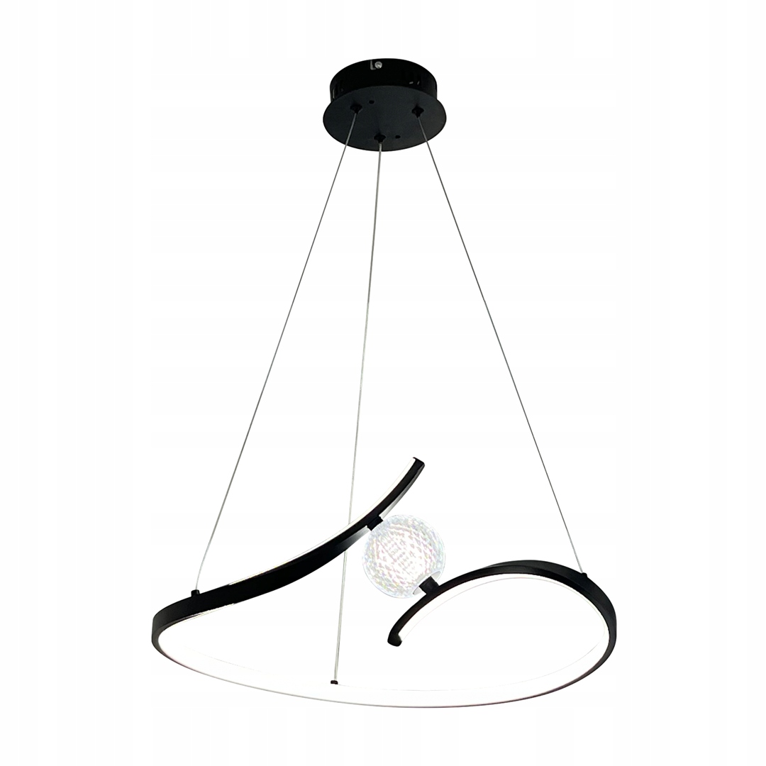 Závesná lampa Perla čierna 34W Led