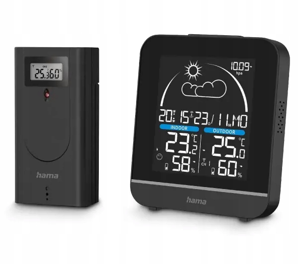 Stacja pogody Hama La Gomera 222218 Alarm Zegar Budzik Pomiar temperatury