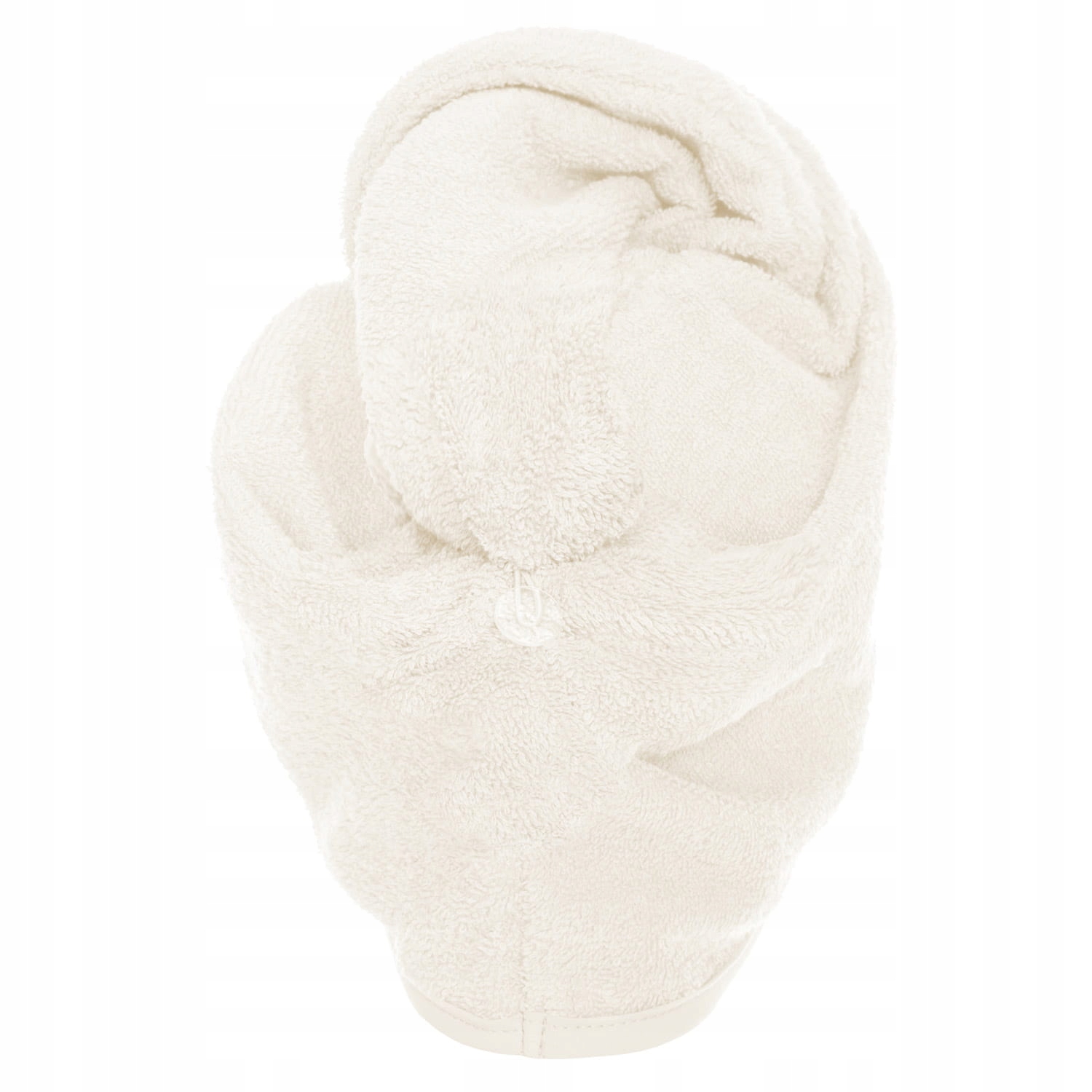 

Kremowy Ręcznik Frotte Do Włosów Turban Button