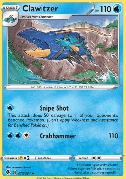 Karty Pokemon (fst 075) Clawitzer