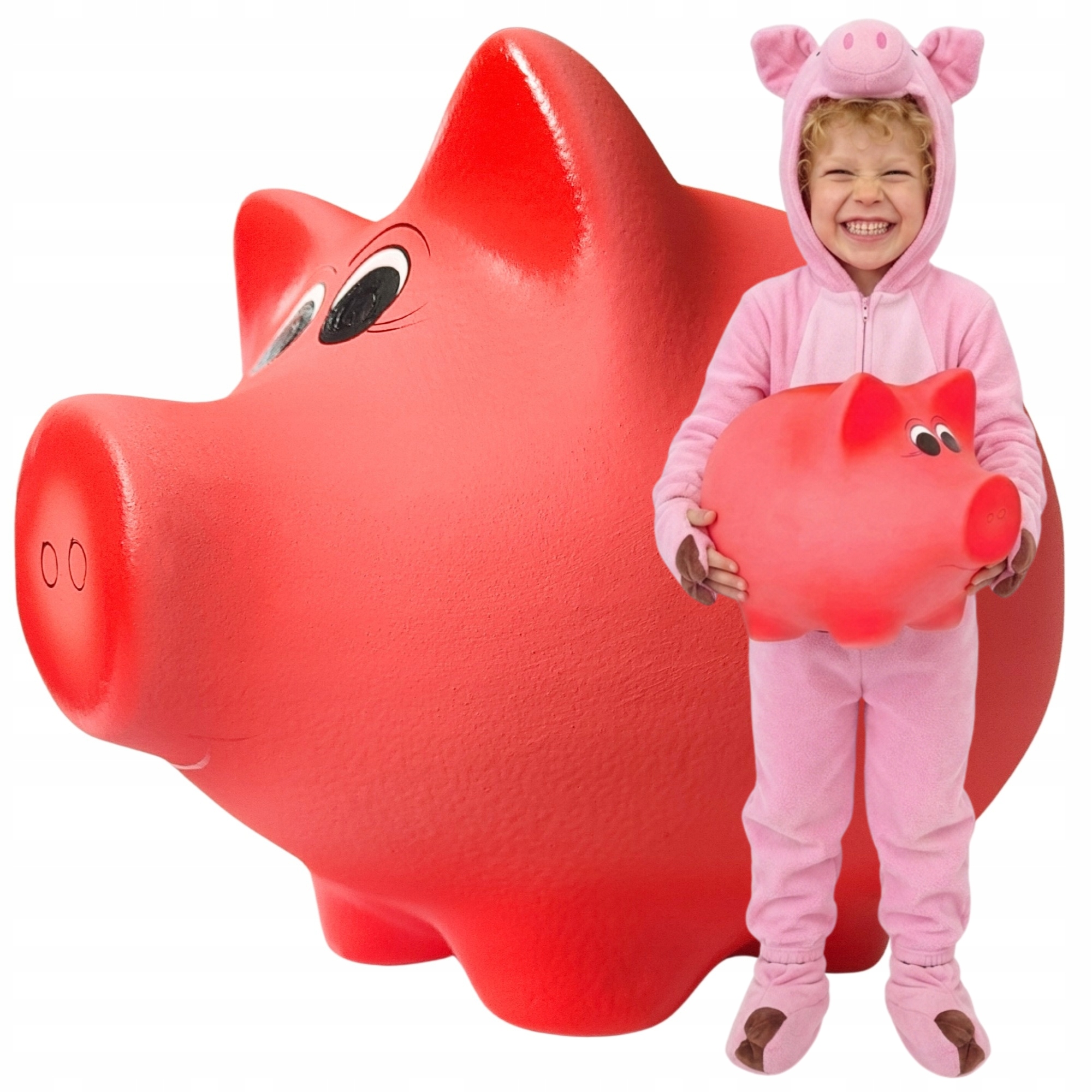 Pokladnička prasátko Růžové velké XXL keramická k rozbití prostorná Gigant