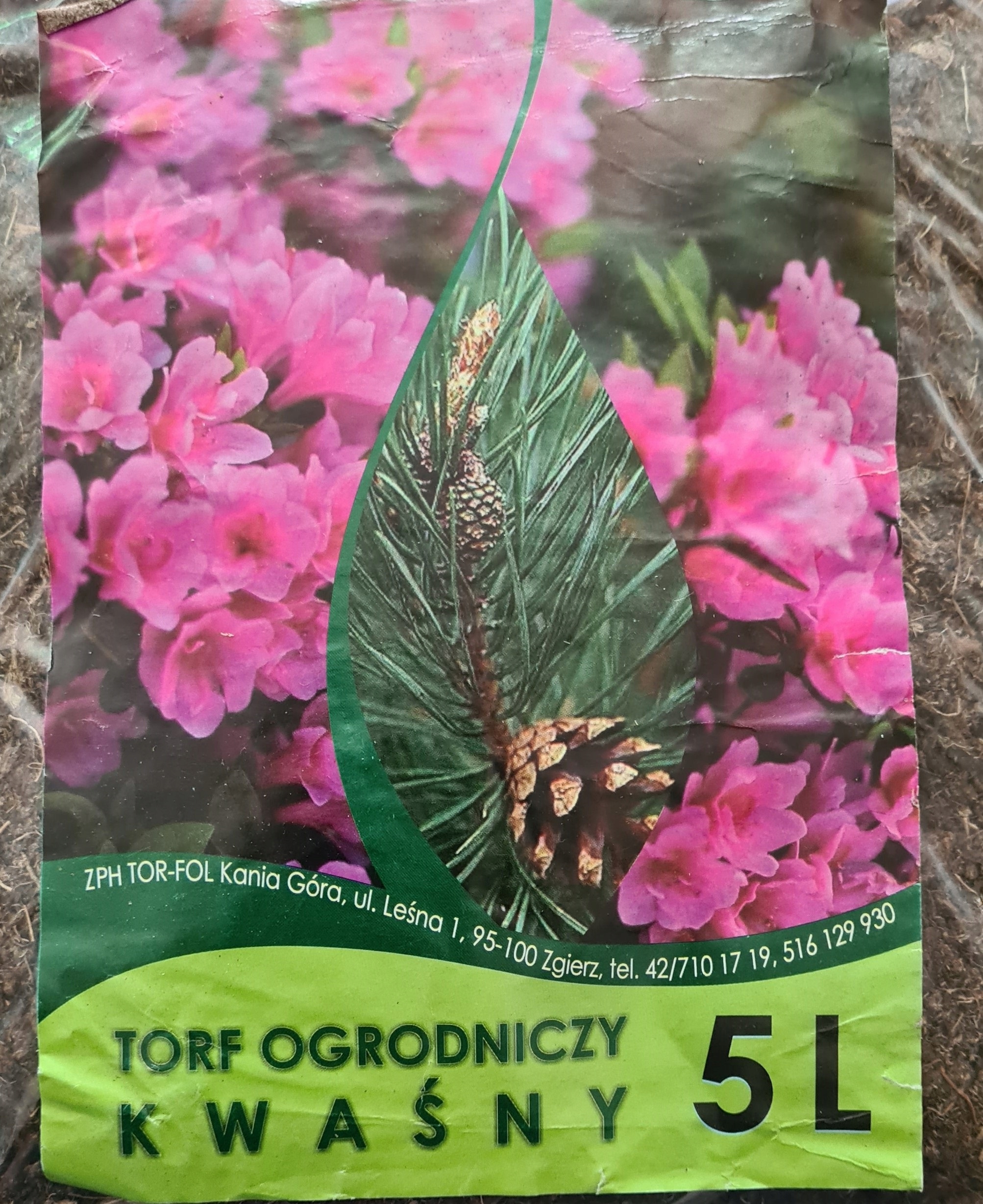 

Torf Kwaśny Ogrodniczy 5l Podłoże Organiczne Iglak