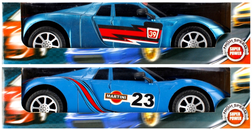 ZABAWKI dla CHŁOPCA 3+ SAMOCHODY Auto WYŚCIGOWE niebieskie MEGA CREATIVE Stan opakowania oryginalne