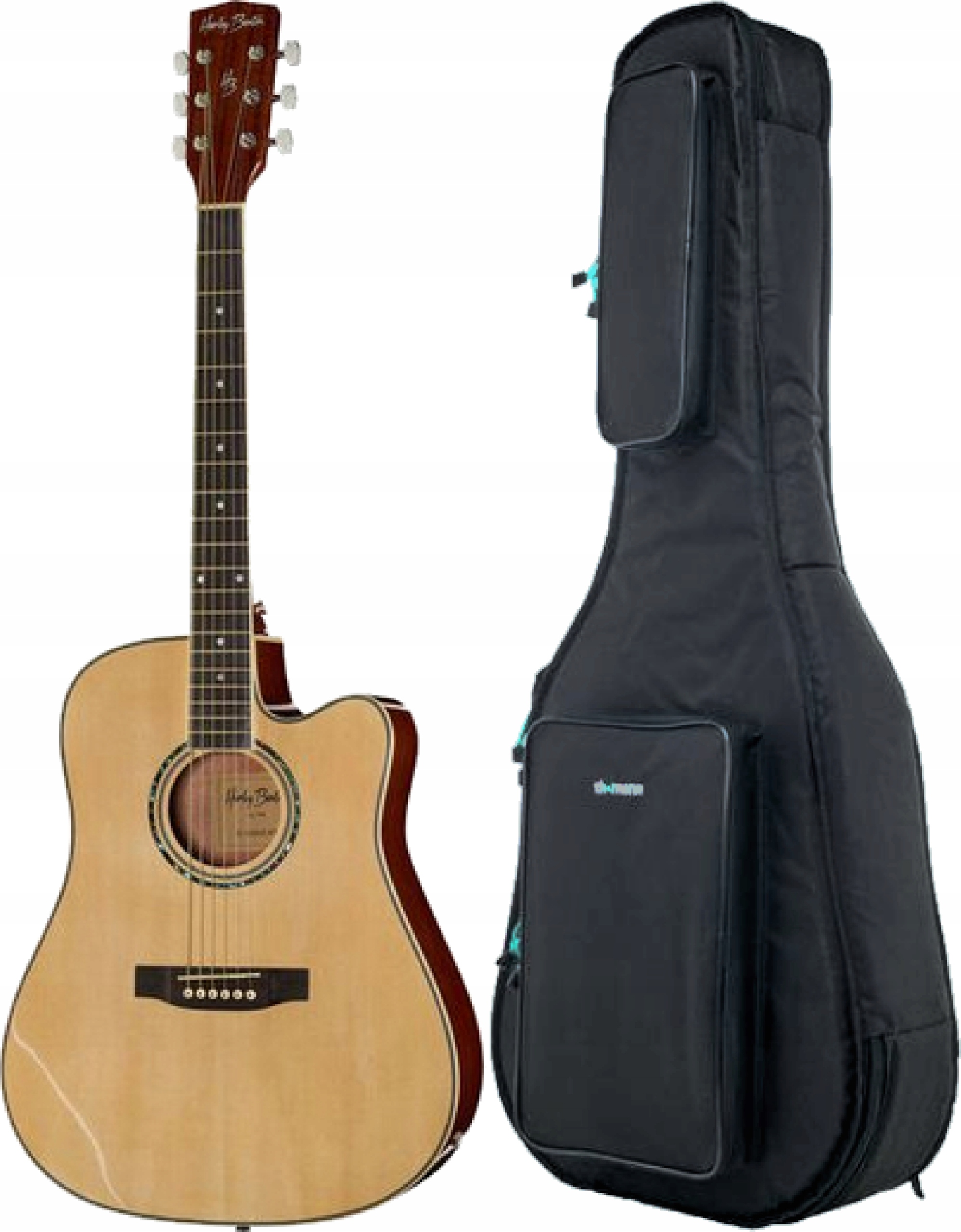 Elektroakustická akustická kytara Harley Benton D-120CE Jasné pouzdro P