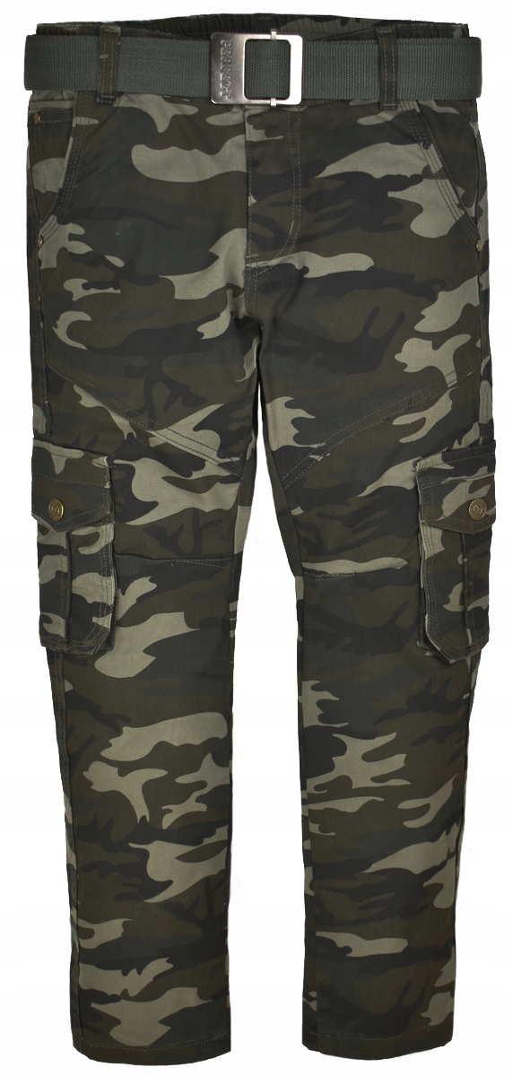 PERFECT Nowe Spodnie BOJÓWKI Ocieplane Moro - 158 Rozmiar (new) 158 (153 - 158 cm)