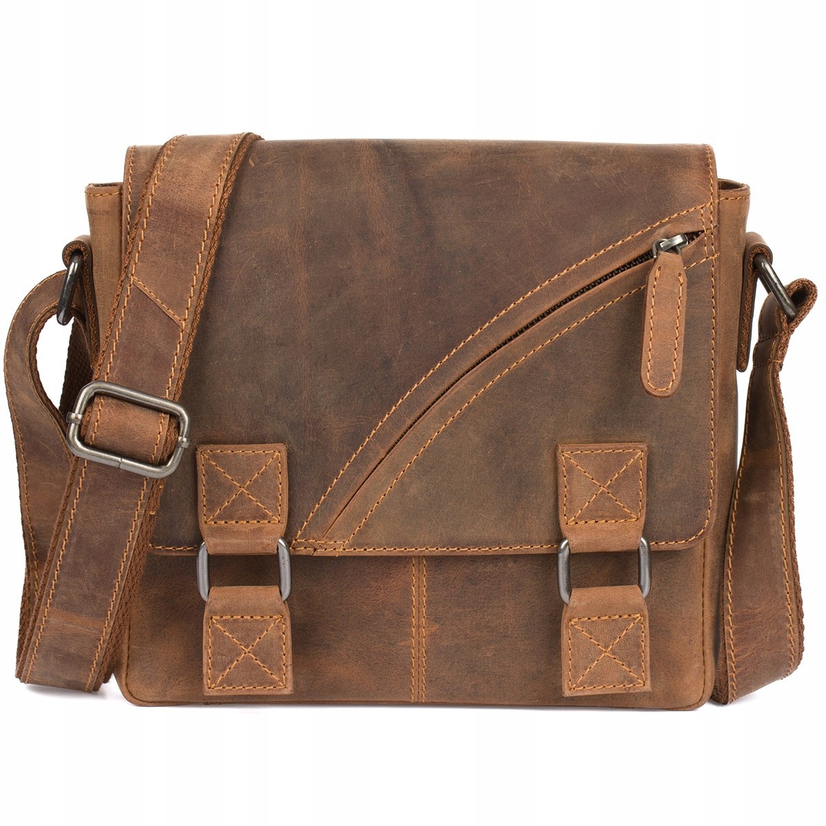 Pánská kožená taška přes rameno elegantní hnědá elegantní Beltimore N13