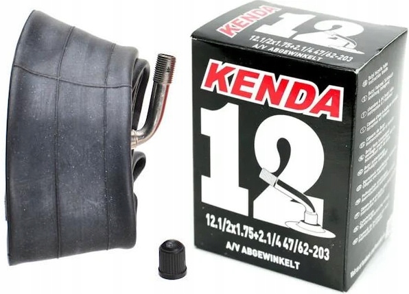 Dętka do Wózka Rowerka Kenda 12'' 1/2x1.75+2.1/4 Auto Zagięty Box