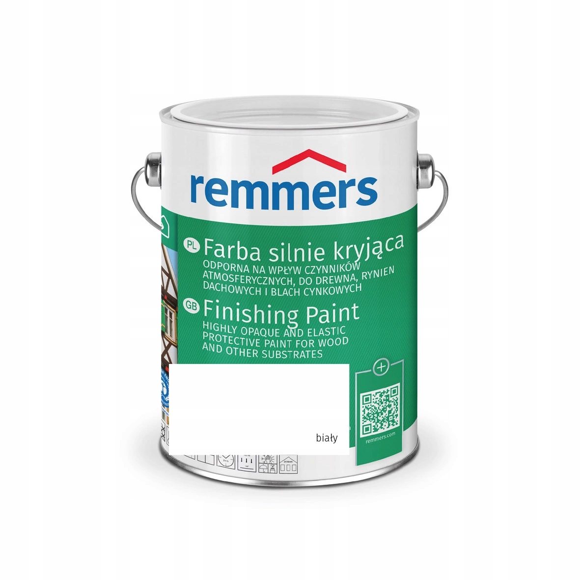 Remmers Deckfarbe Farba silnie kryjąca do drewna 0,75L biały (ral 9016)