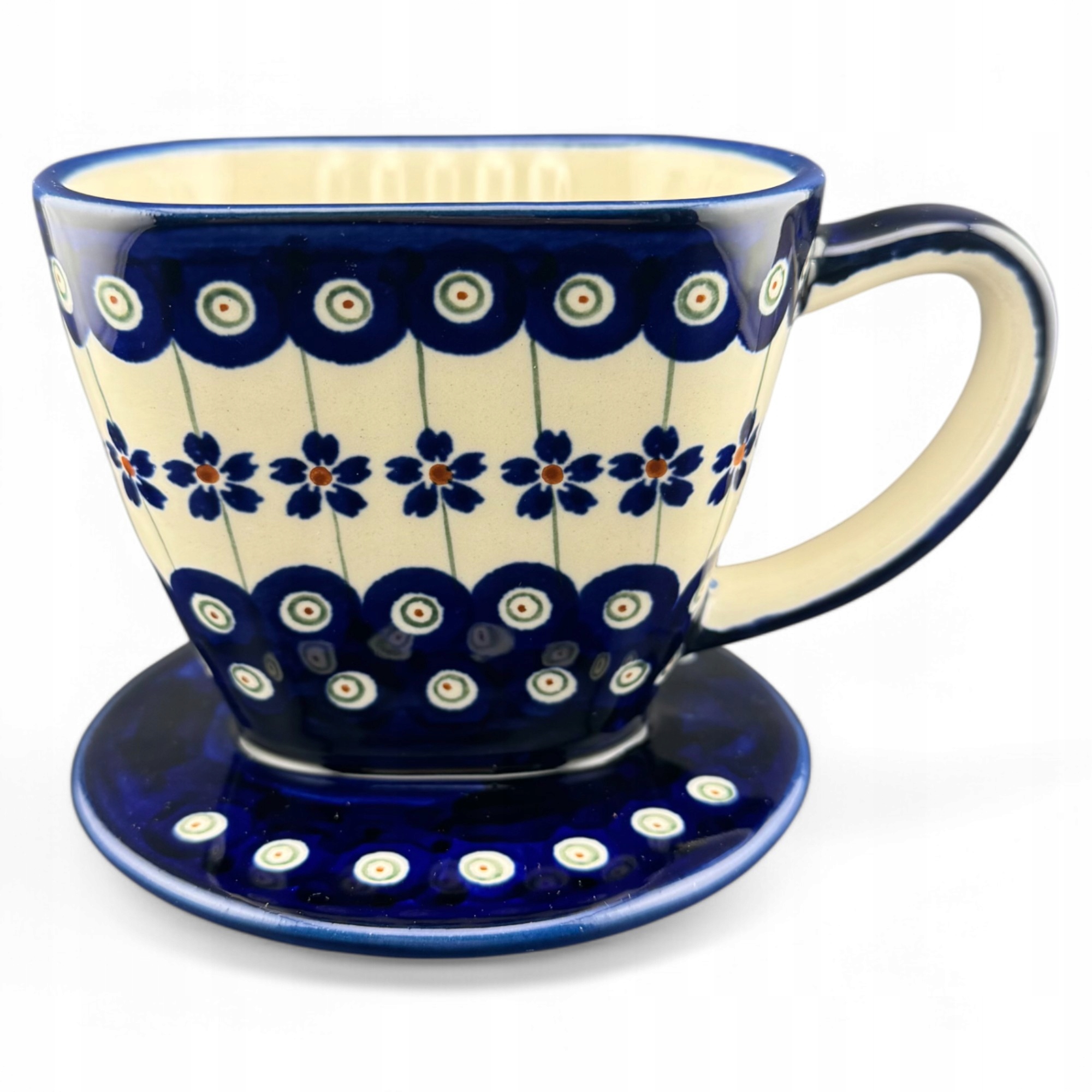Drip, dripper, zaparzacz do kawy 2110 dek. A-166A Ceramika Bolesławiec