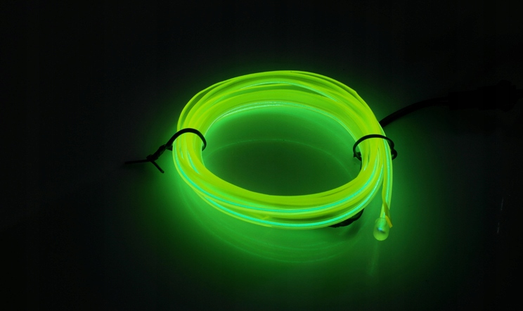 Światłowód EL WIRE LED Taśma Ambient 3M Limonkowy Stan opakowania oryginalne