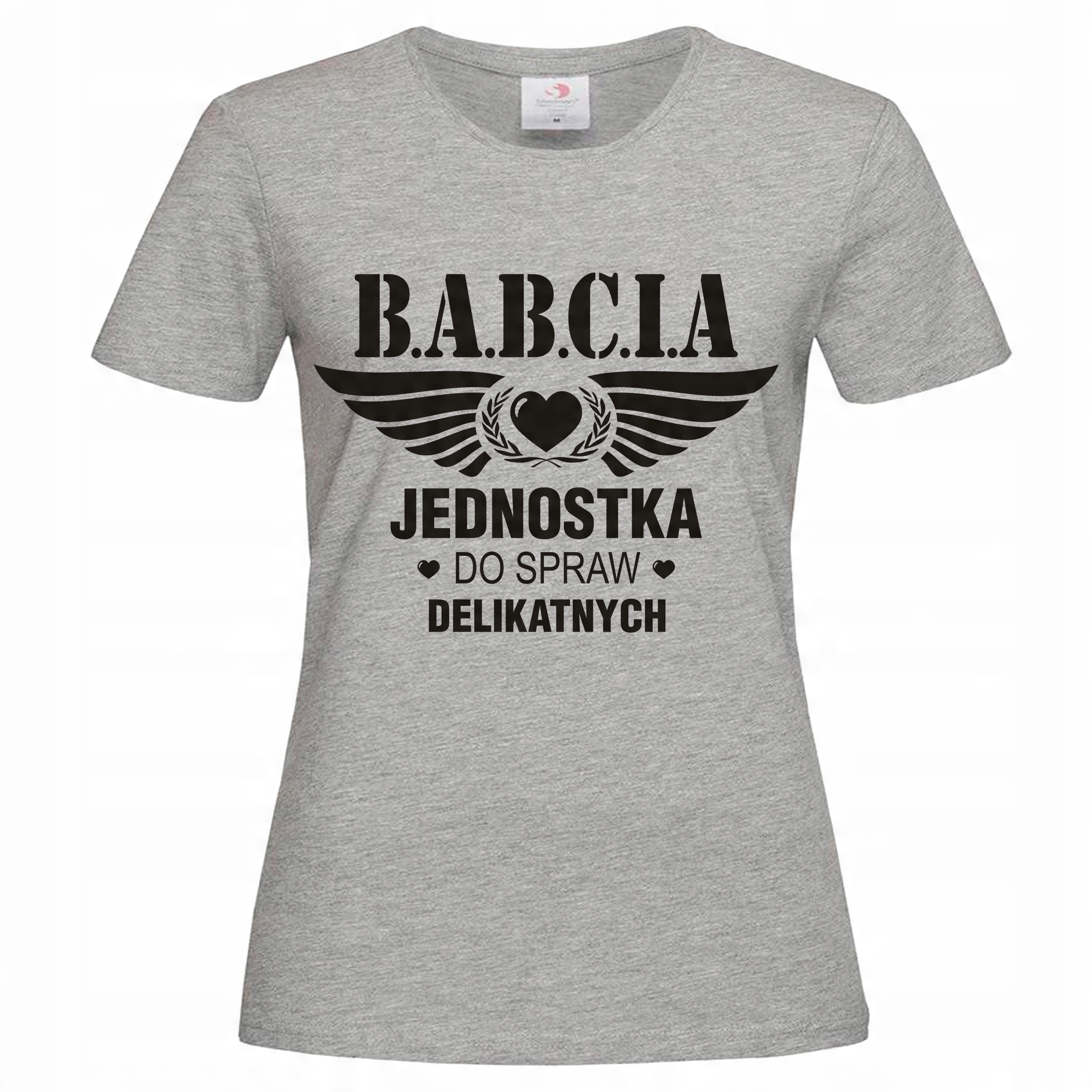 

Szara koszulka super wzór na Dzień Babci Babcia S