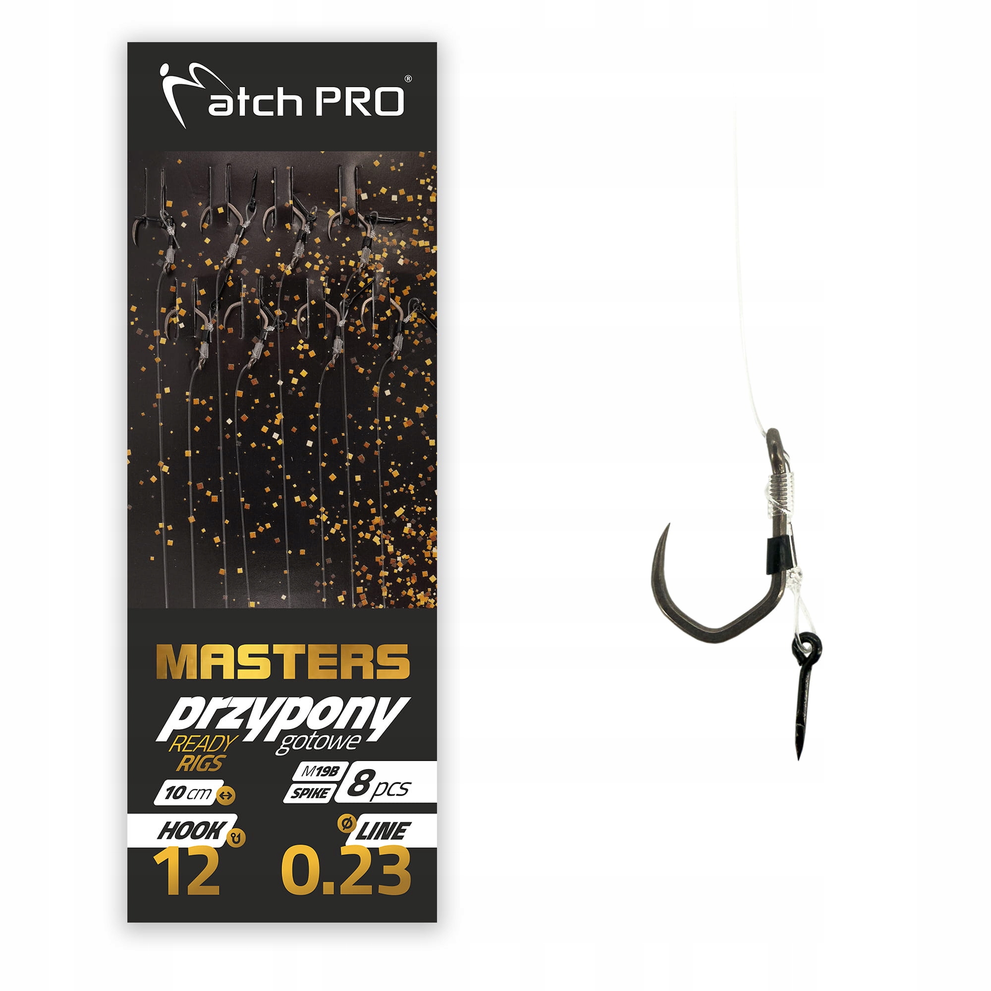 MatchPro Przypony Mf Masters Spike M19B Rozmiar 12 0,23 mm 10 cm 8 szt