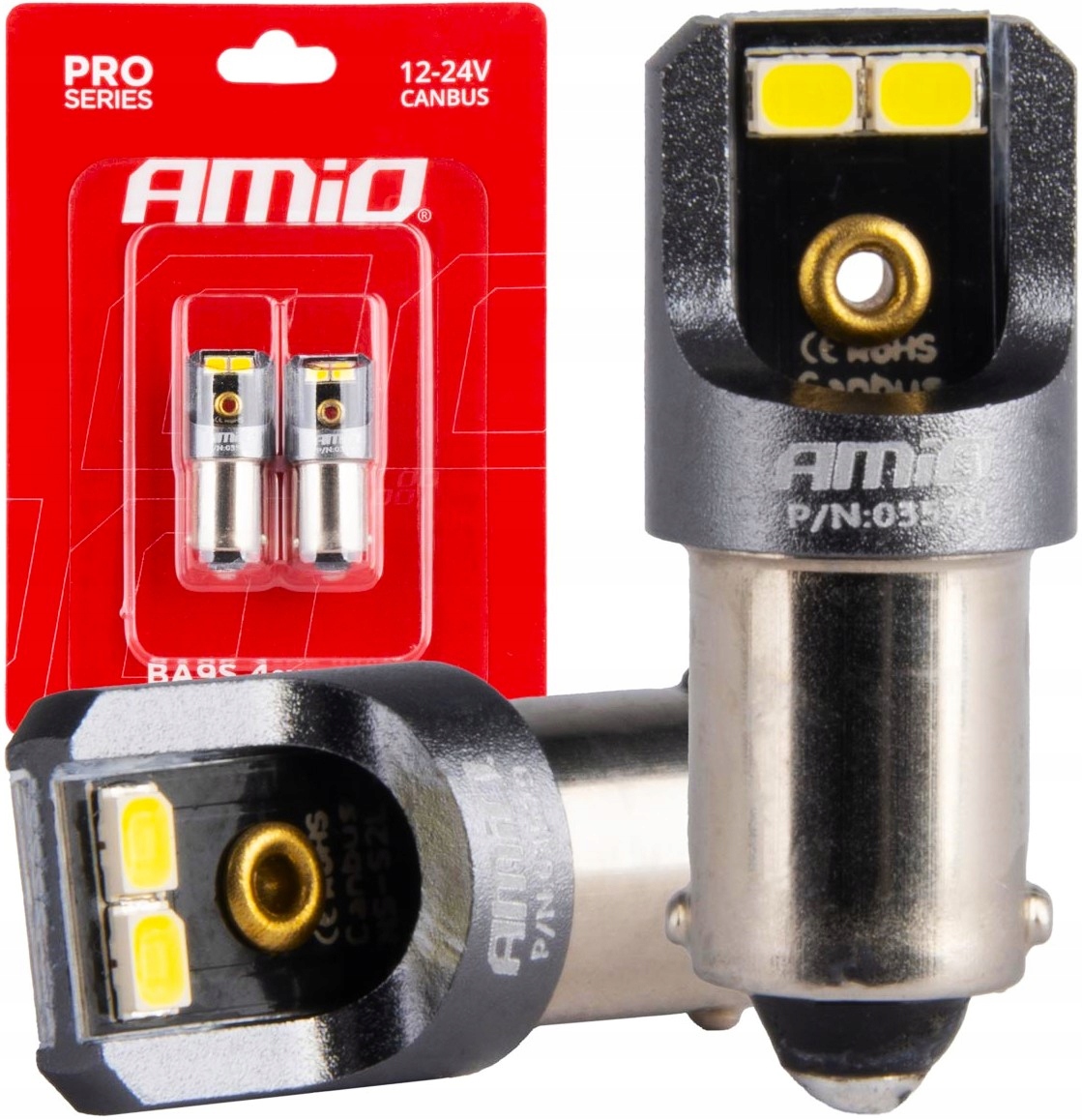 2x ŻARÓWKA LED CANBUS PRO T4W BA9S 4x2016SMD BIAŁE MOCNE ŻARÓWKI LED 12/24V