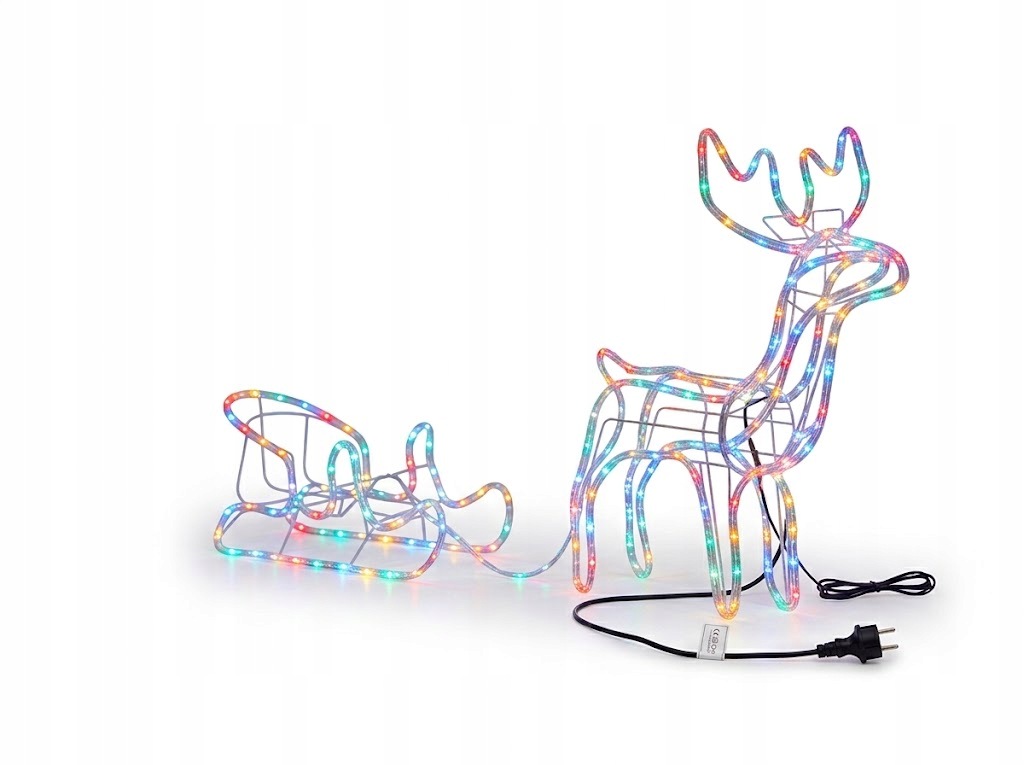 Sob Led Se Saněmi 65 cm Multicolor Flash IP44