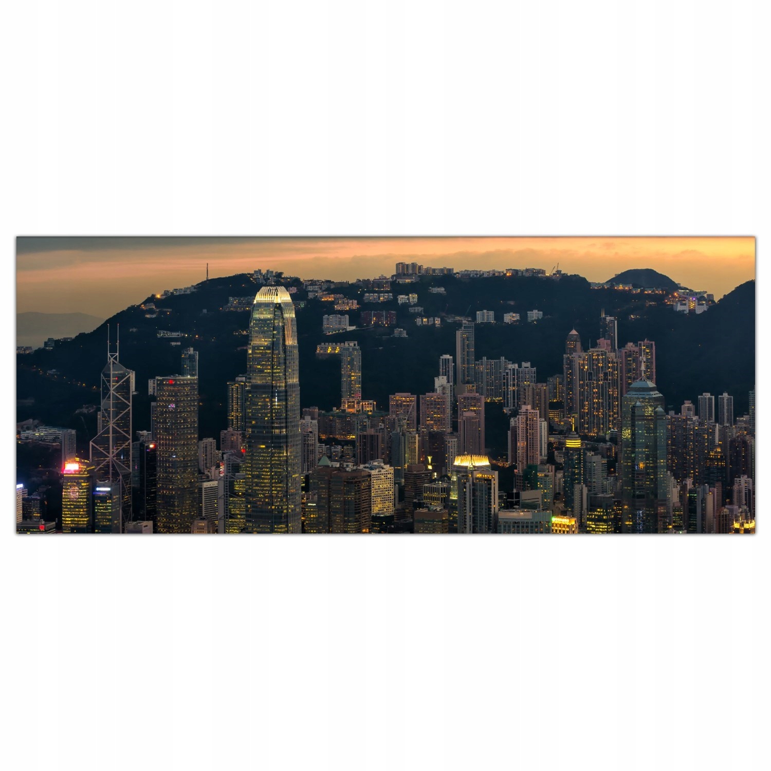 Hongkong Město Asie 125x50 Panel tvrzené sklo