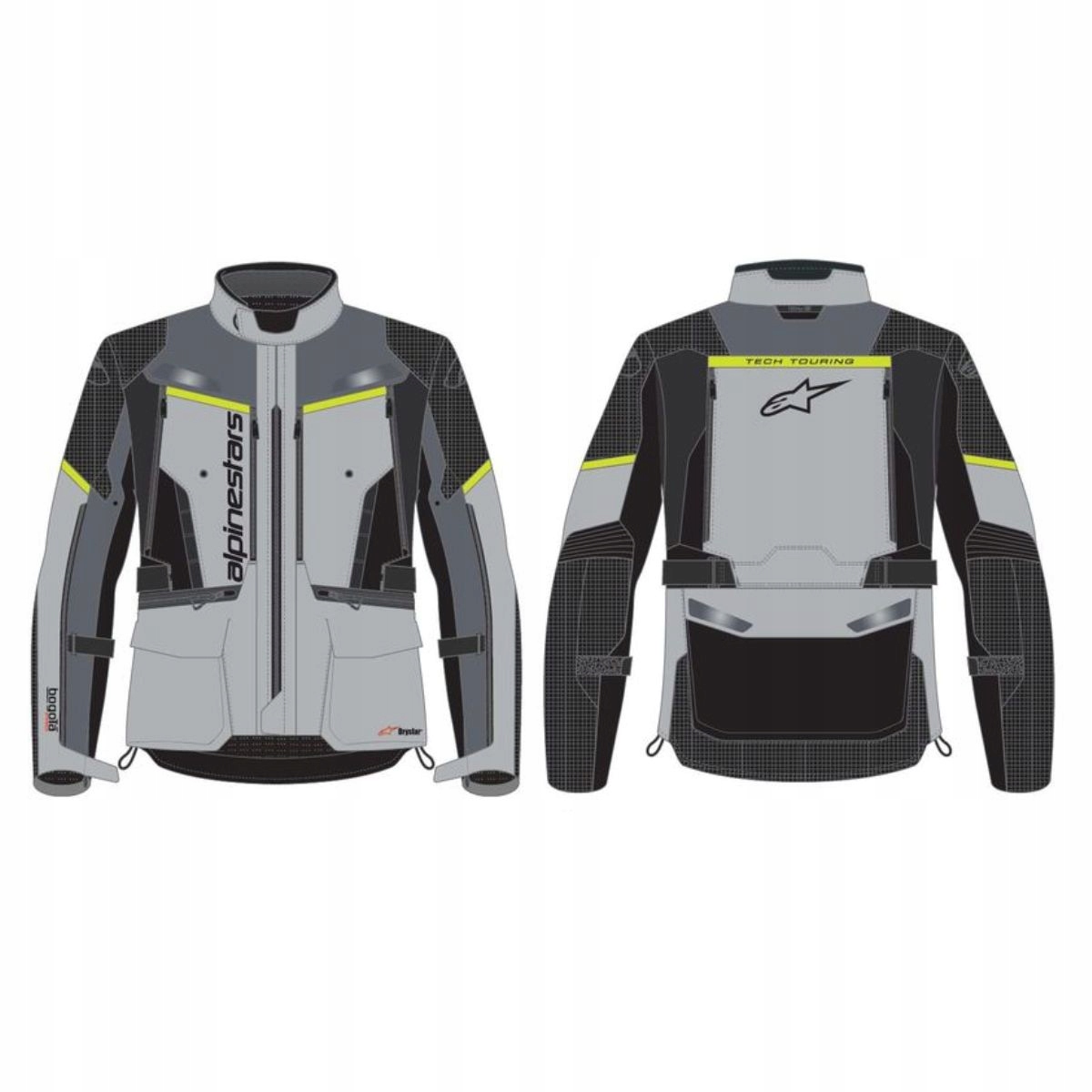 Motocyklová Bunda Alpinestars Bogota Pro Drystar Gray/yellow L