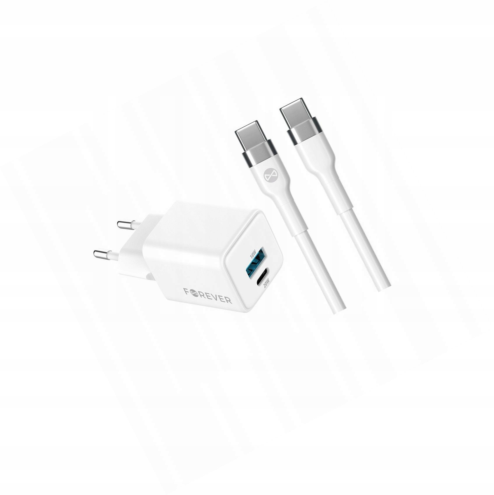 Szybka ładowarka GaN 20W Usb i Usb-c z kablem do Samsung Galaxy S22 5G