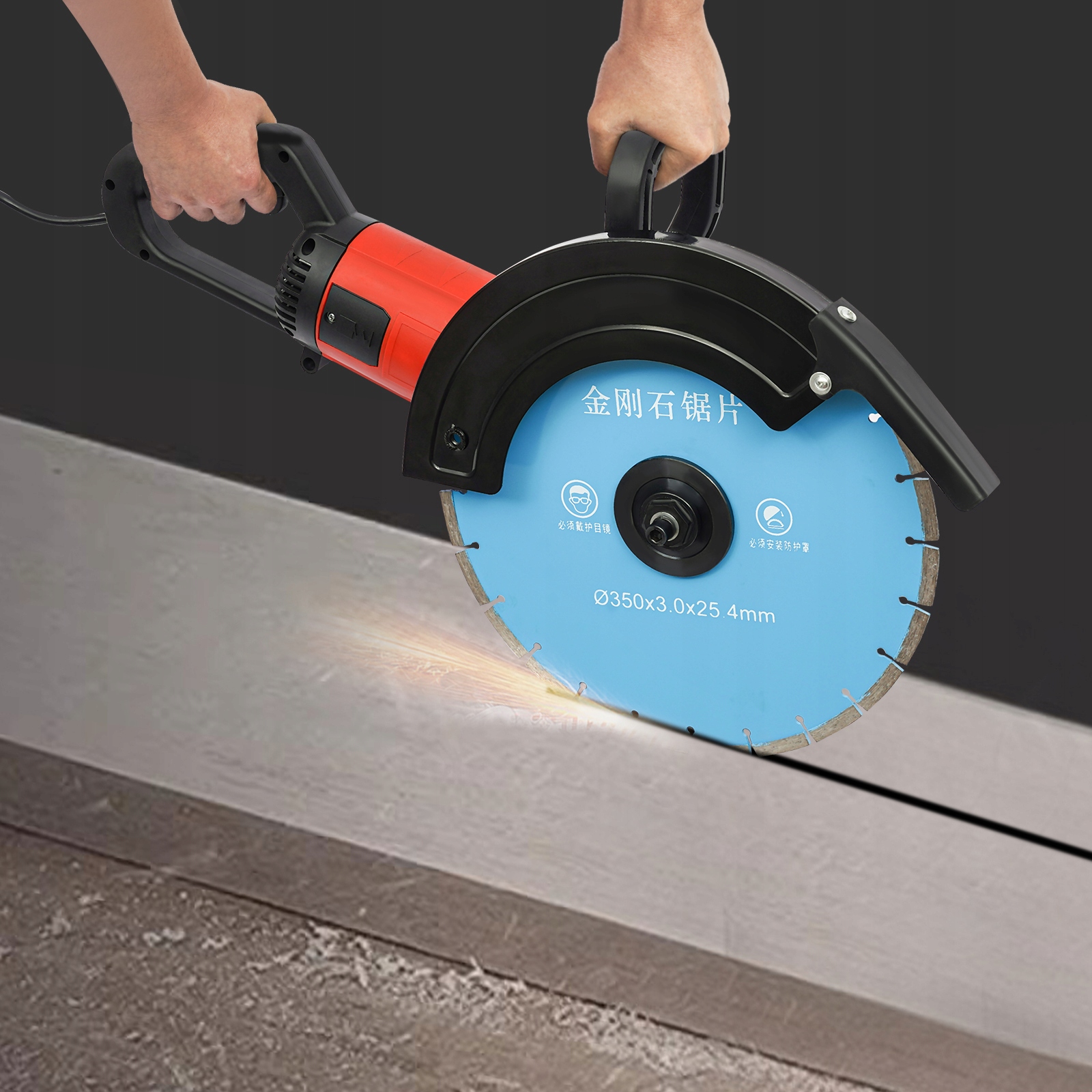 3,5KW ELEKTRYCZNY PRZECINAK DO ROWKÓW PRZECINARKA DO ROWKÓW ŚCIENNYCH 350MM EAN (GTIN) 6976081578445