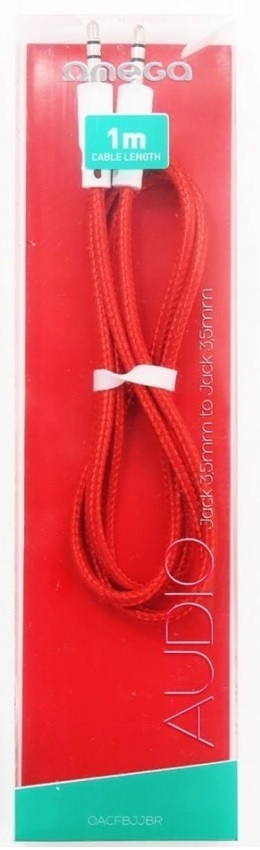 

Omega Czerwony Przewód Jack M/M 3.5mm 1m Aux