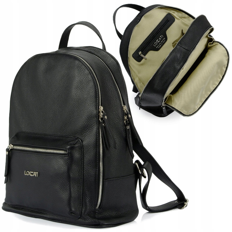 

Plecak damski ze skóry naturalnej duży a4 czarny