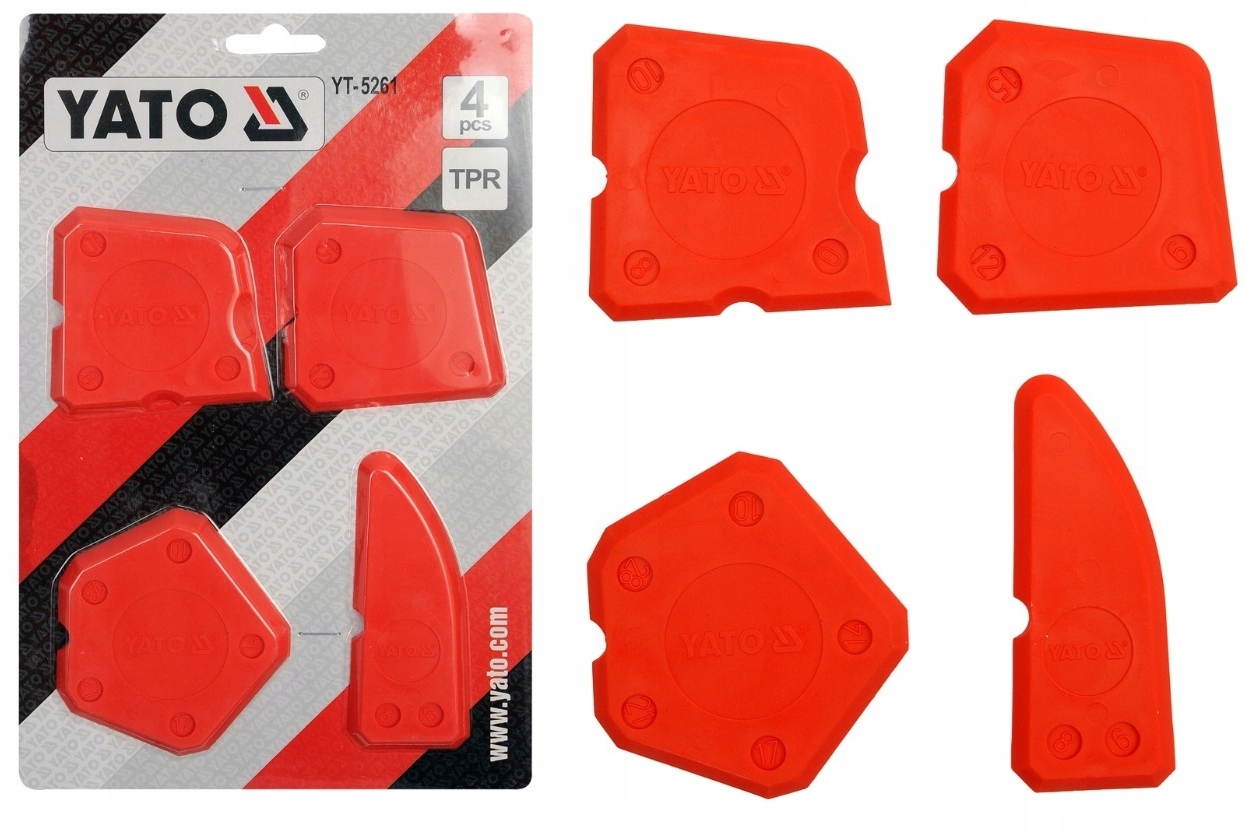 Zestaw szpachelek do silikonu 4cz. Yato