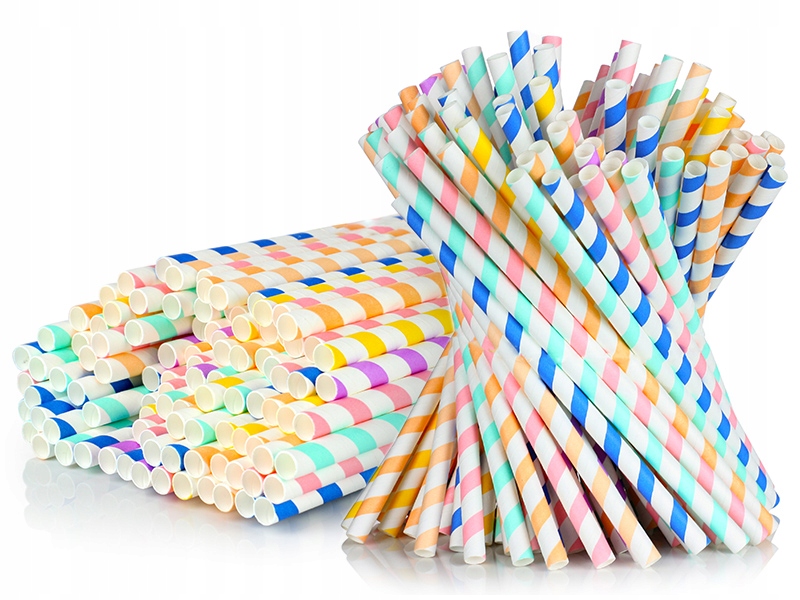 

Mix słomek 197mm x 8mm, 100 sztuk pastelowe