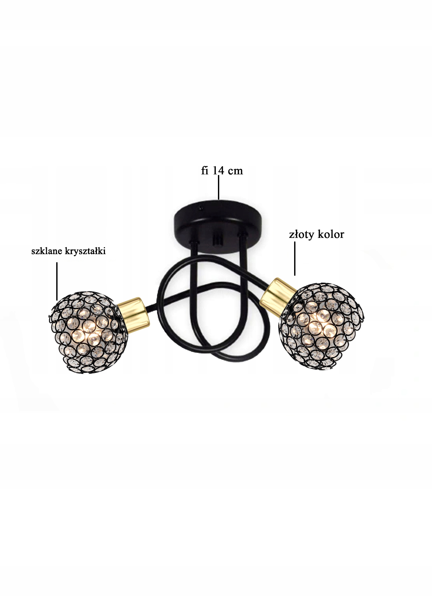 LAMPA SUFITOWA ŻYRANDOL NAPOLI 1-808K GOLD LED Zasilanie sieciowe