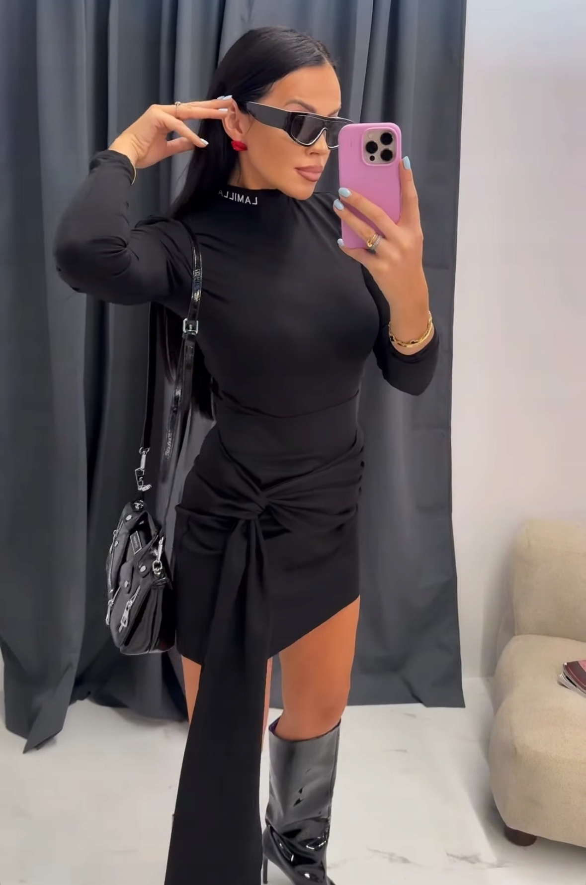 Body s rolákem La Milla černé [Velikost Xs/s]