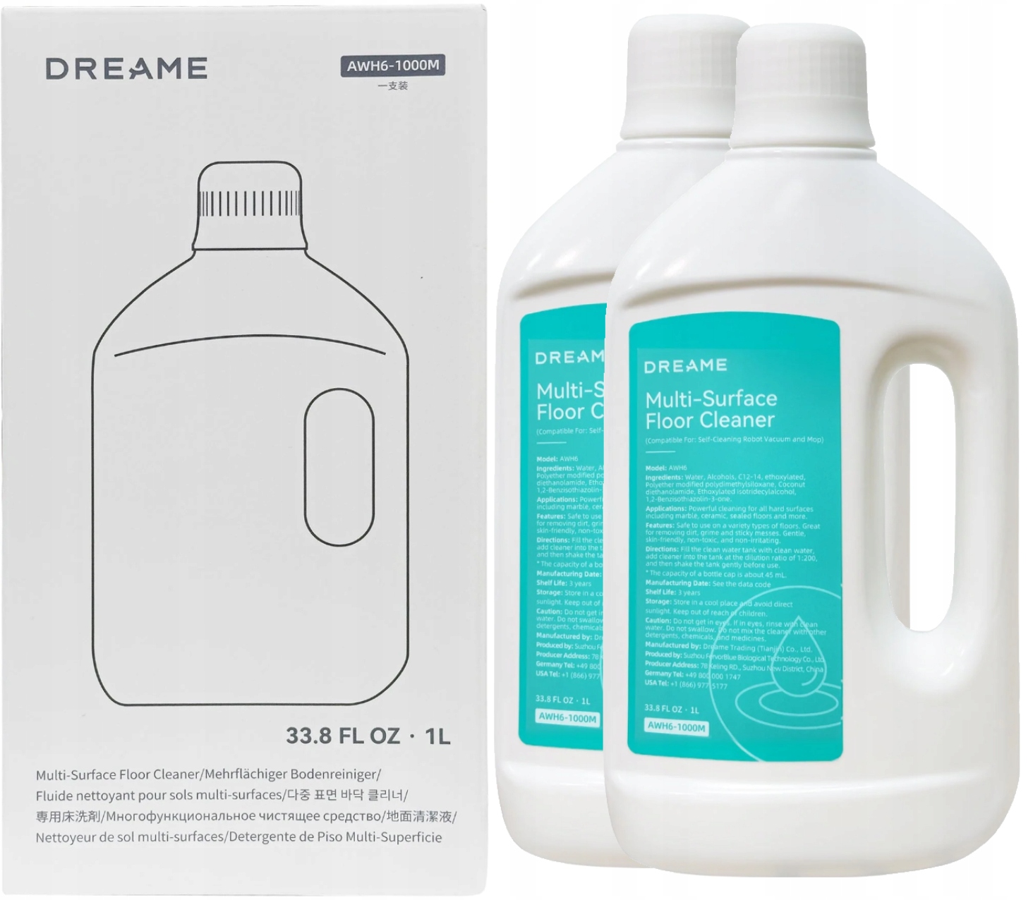 Originálny koncentrát refill Dreame Mova 1:200 1l L10 L20 X40+ darček 2ks