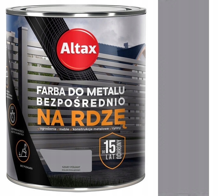 

Altax Farba Do Metalu Na Rdzę 0,75L Szary Półmat
