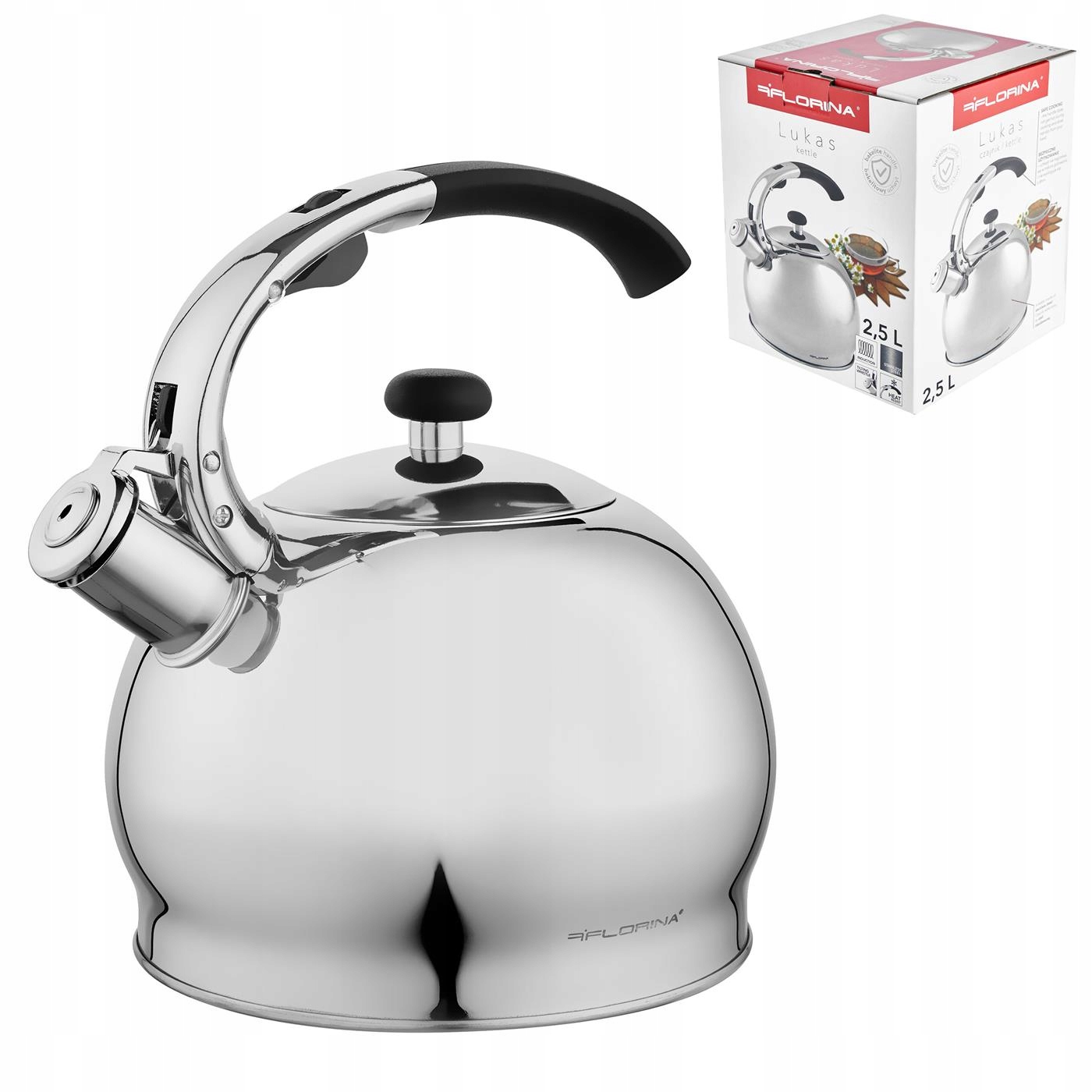 

Czajnik Florina Lukas 2,5 l gwizdek indukcja gaz