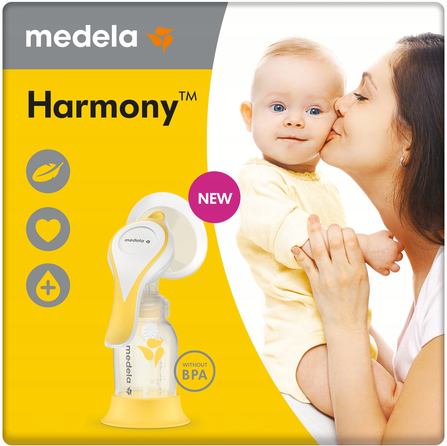 MEDELA HARMONY FLEX LAKTATOR RĘCZNY DWUFAZOWY Pojemność 150 ml