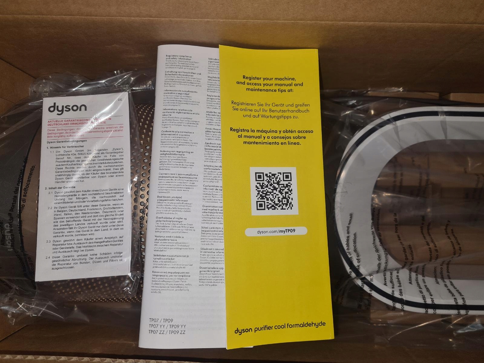 Dyson Oczyszczacz WENTYLATOR powietrza Purifier Cool Formaldehyde TP09 WiFi Model Purifier Cool Formaldehyde TP09