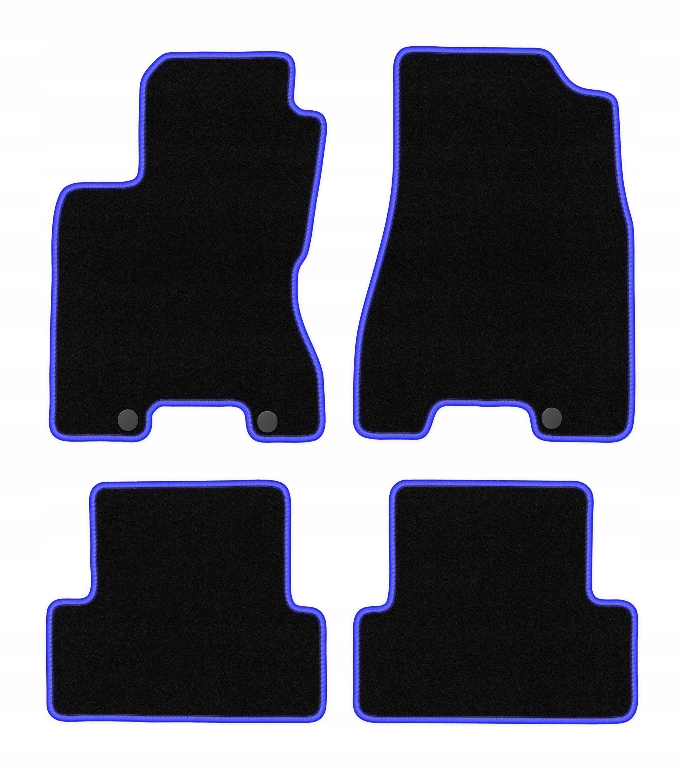 Velurové koberce pro Nissan X-Trail II T31 2007-2014 komplet Carlux-blue