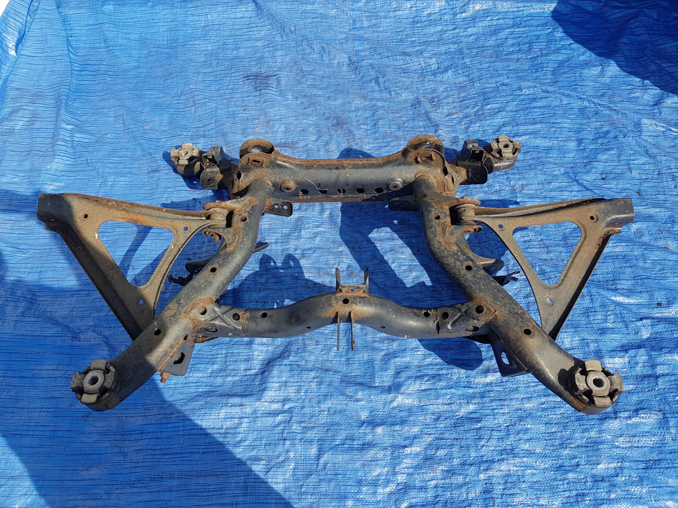 axle beam rear part PORSCHE CAYENNE 7P II 4.8 TURBO sider subframe axle beam