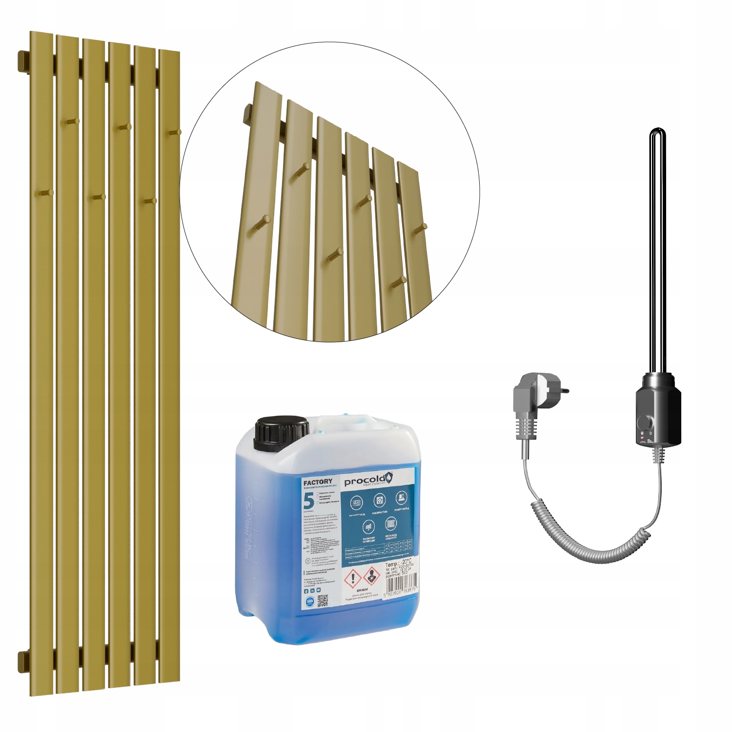 Set Elektrický ohřívač Bellohook 120x45 Antik Světlý