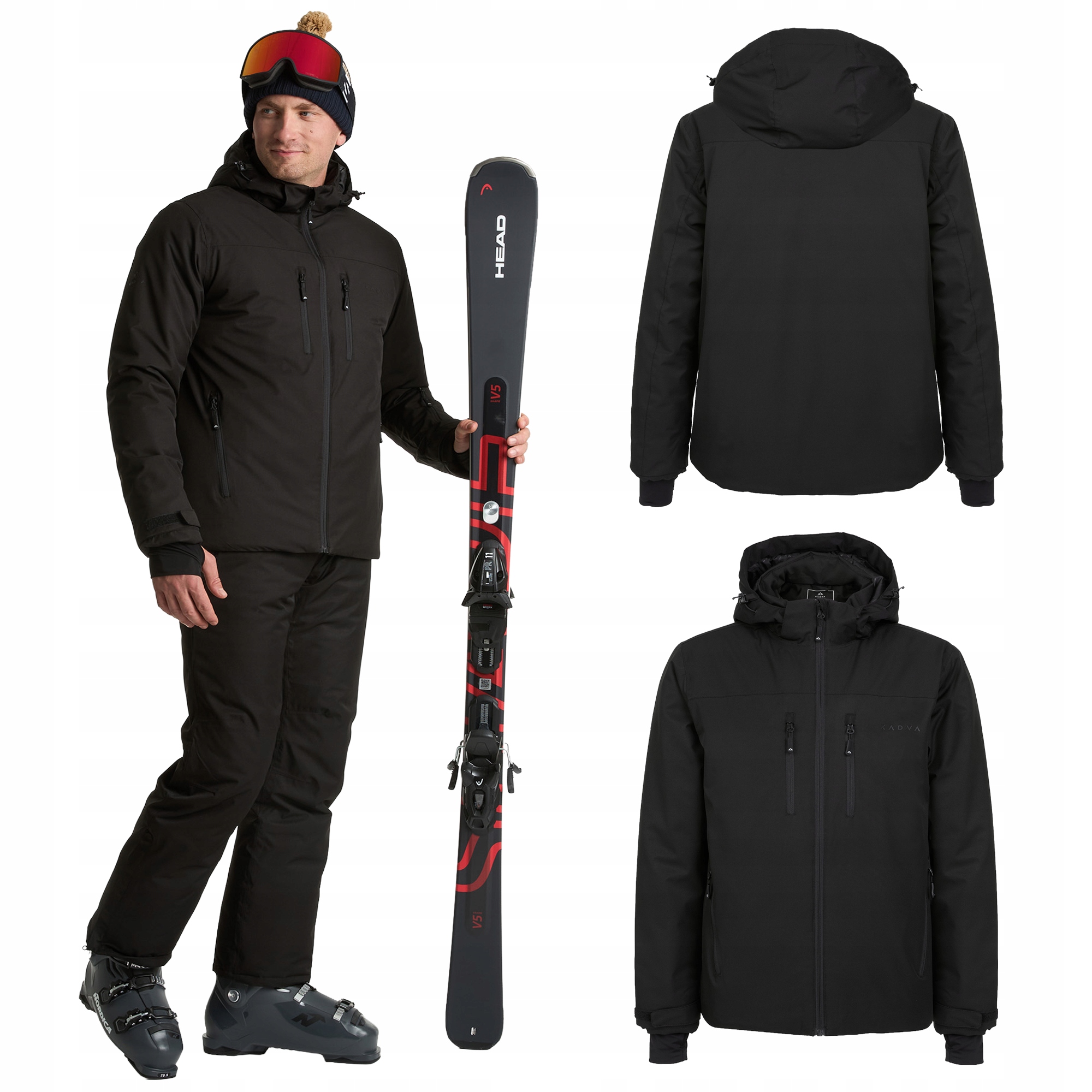 Kurtka narciarska męska Kadva Edge X Jacket czarny S Membrana Regular Fit