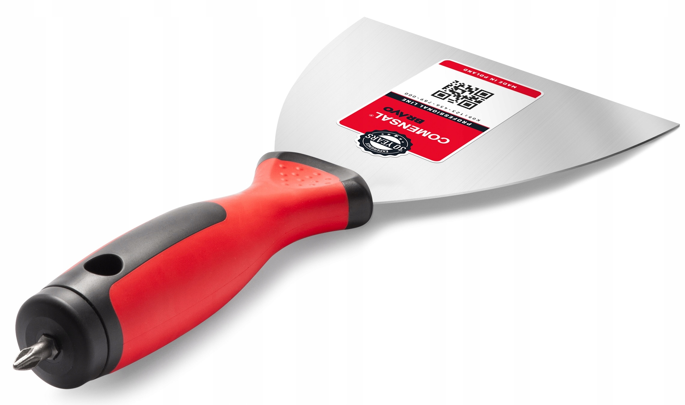 COMENSAL SZPACHELKA DO GŁADZI PŁYT G-K GIPSU NIERDZEWNA 120mm Z BIT-em