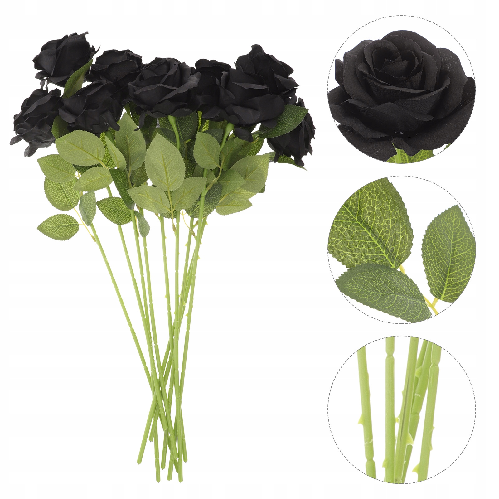 Dekorační květina INTIGNIS černá růže - bazar